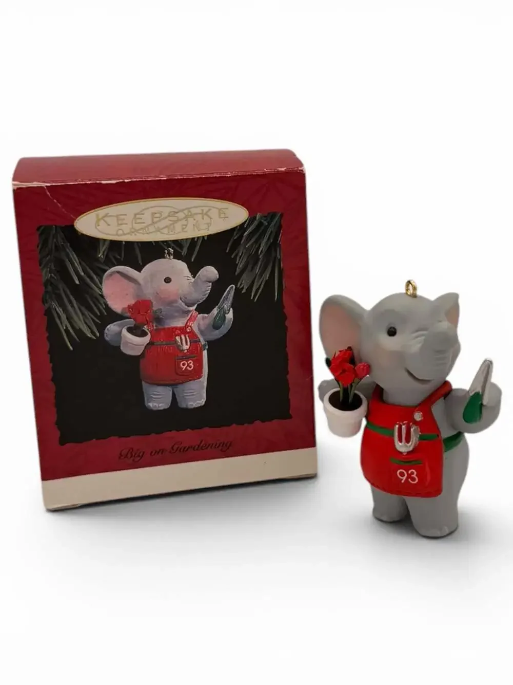 Hallmark Keepsake Ornament 1993 Big on Gardening Elephant